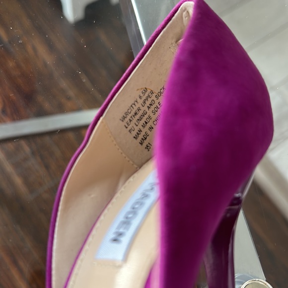 Gently Loved Steve Madden Varcitty Pink/Fuchsia Heels 6.5 D’orsay - Picture 6 of 9
